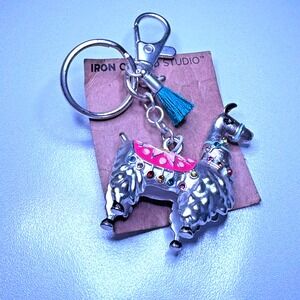 Llama Metal Keychain Key Ring Charm New 2018 Iron Orchid Studio